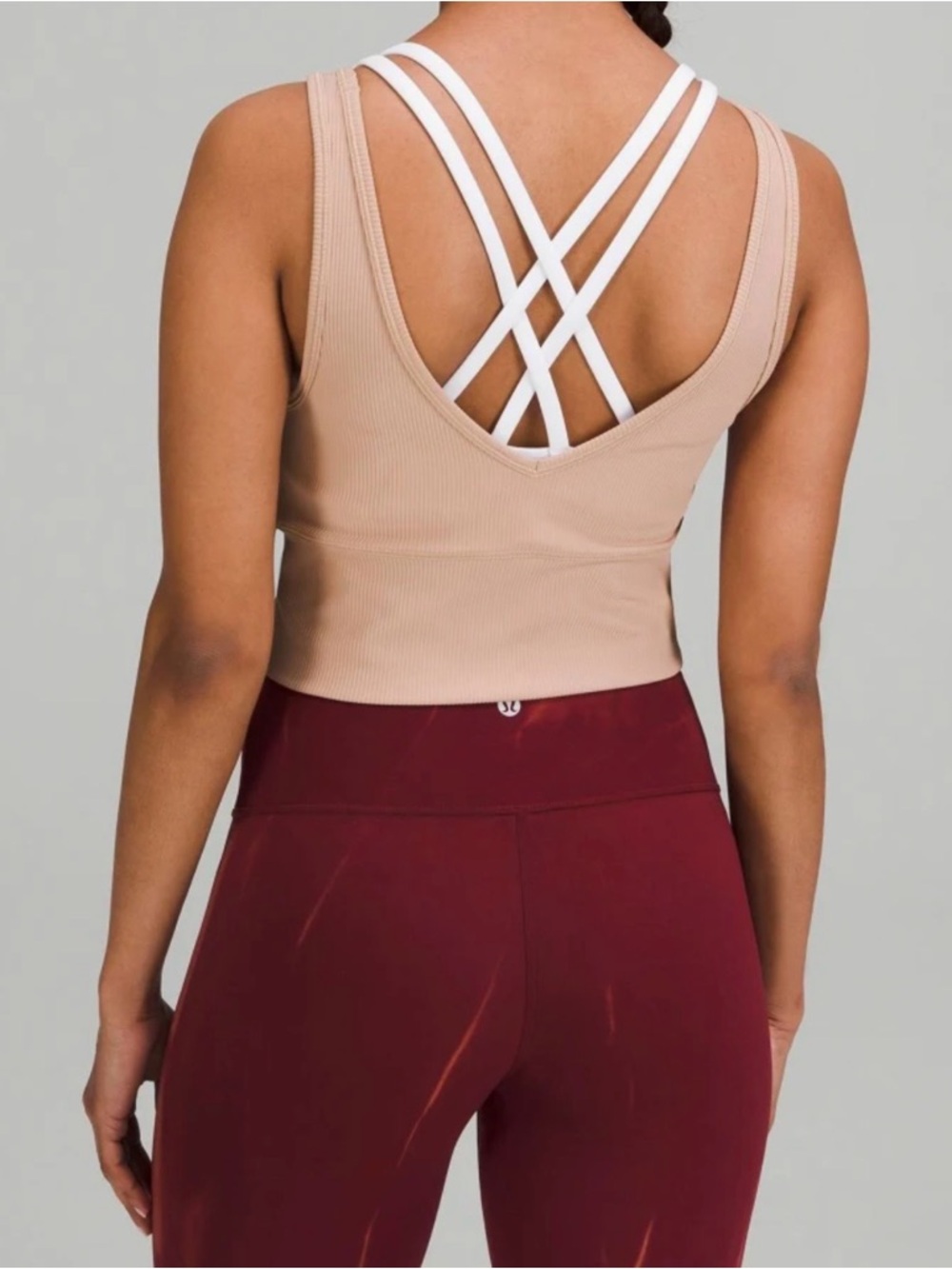 Lululemon Power Pivot Ribbed Luxtreme Tank Top In Pink Clay
